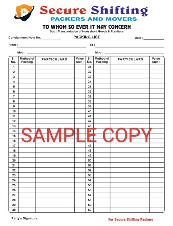 Items List