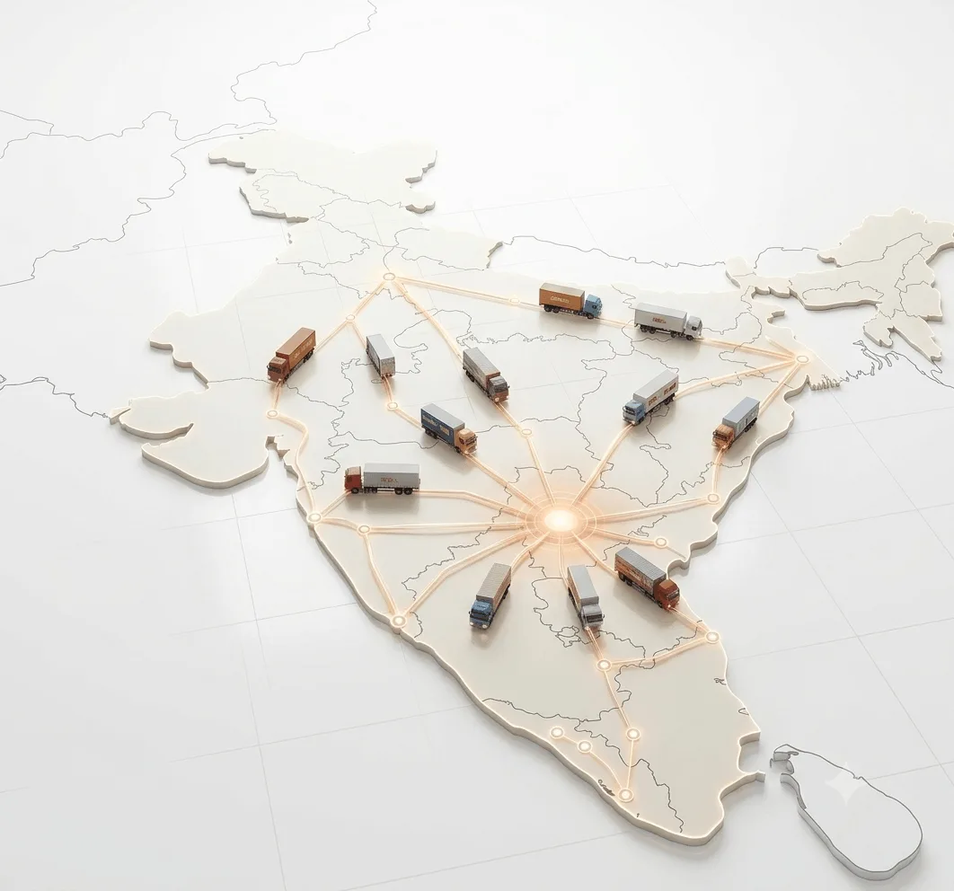 Map of India showing Secure Packers and Movers domestic relocation coverage across PAN India